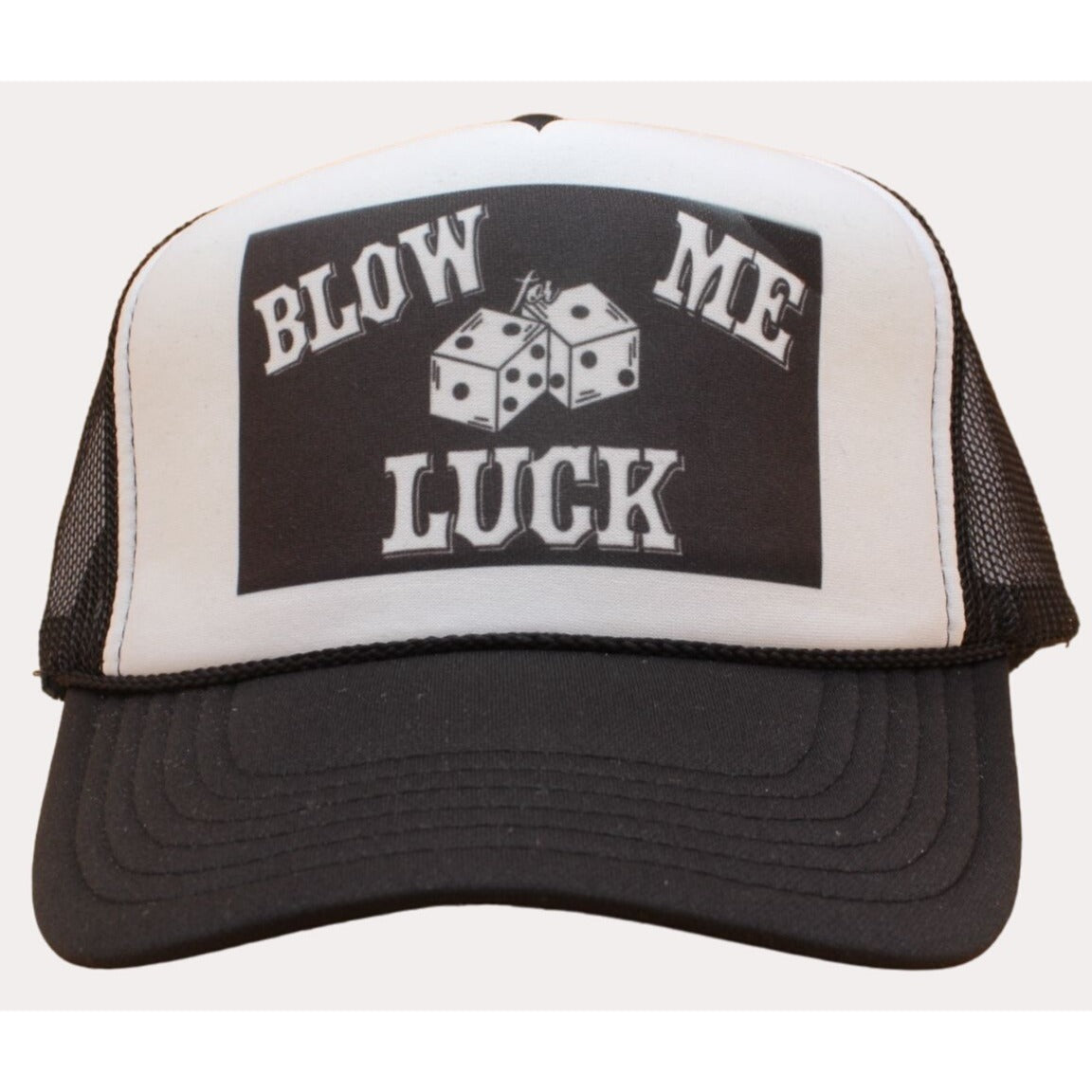 BLOW ME FOR LUCK Trucker Hat