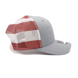 Peterbilt Trucker Hat | Heather Gray USA Flag