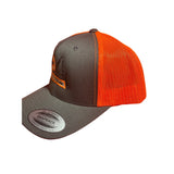 2A Hat, 2nd Amendment EST 1791 Hat. Charcoal/Neon Orange Trucker Hat