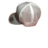 American Flag Hat. Heather Gray and White Trucker Hat. Biker Hat