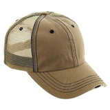 MEGA CAP Herringbone Contrast Stitch Cap - MC6990 - 150 TEES GIFTS & MORE
