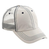 MEGA CAP Herringbone Contrast Stitch Cap - MC6990 - 150 TEES GIFTS & MORE