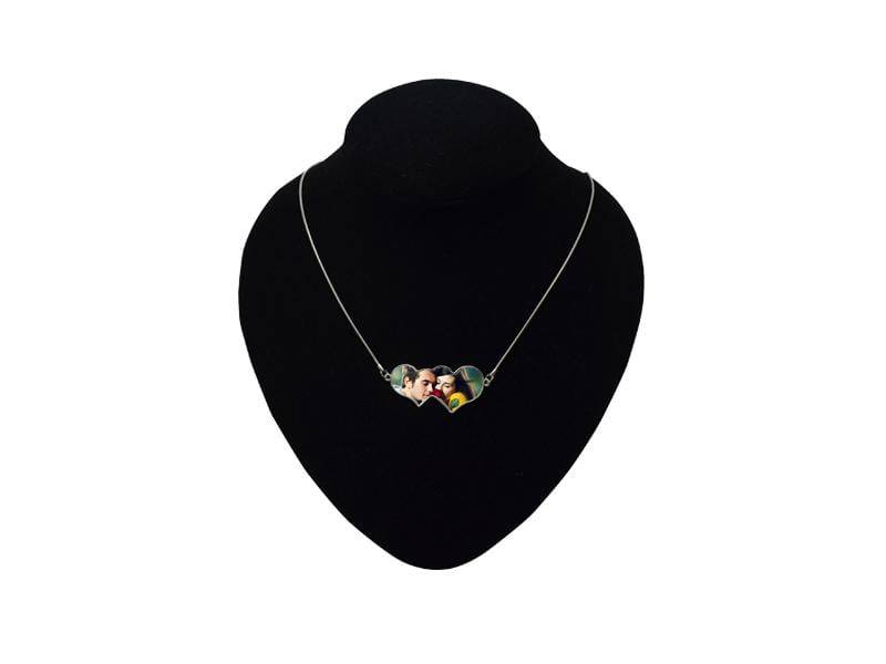 Picture Necklace Pendant Heart to Heart Shape - 150 TEES GIFTS & MORE