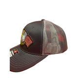 America Flag with America Eagle on Richardson R112 Trucker Hat.