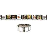 Personalized Bracelet - Custom Photo Bracelet -  Stretch Bracelet with 9 Square Panels - 150 TEES GIFTS & MORE