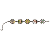 Personalized Bracelet - Custom Photo Bracelet -  Bracelet with 5 Round Charms - 150 TEES GIFTS & MORE