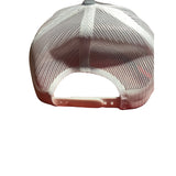 American Flag Hat. Heather Gray and White Trucker Hat. Biker Hat