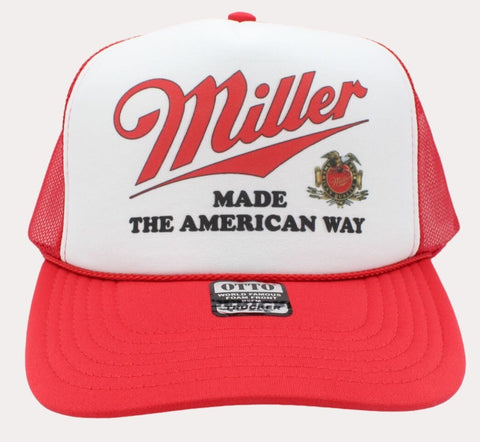 Miller Made The American Way Hat | Vintage Miller Trucker Hat