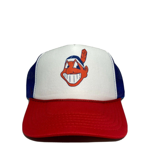 Cleveland Indians Hat Trucker Hat. Mesh Hat. Cleveland Indians Snapback Hat