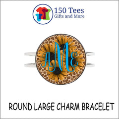 Personalized Bracelet - Custom Photo Bracelet -  Large Round Bracelet - 150 TEES GIFTS & MORE