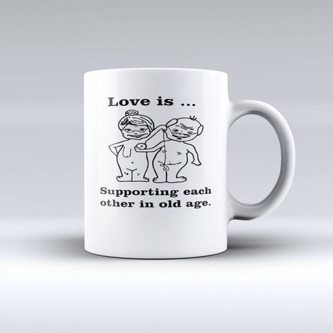 Love is supporting each other in old age - Cute Coffee Mug - 150tees.com