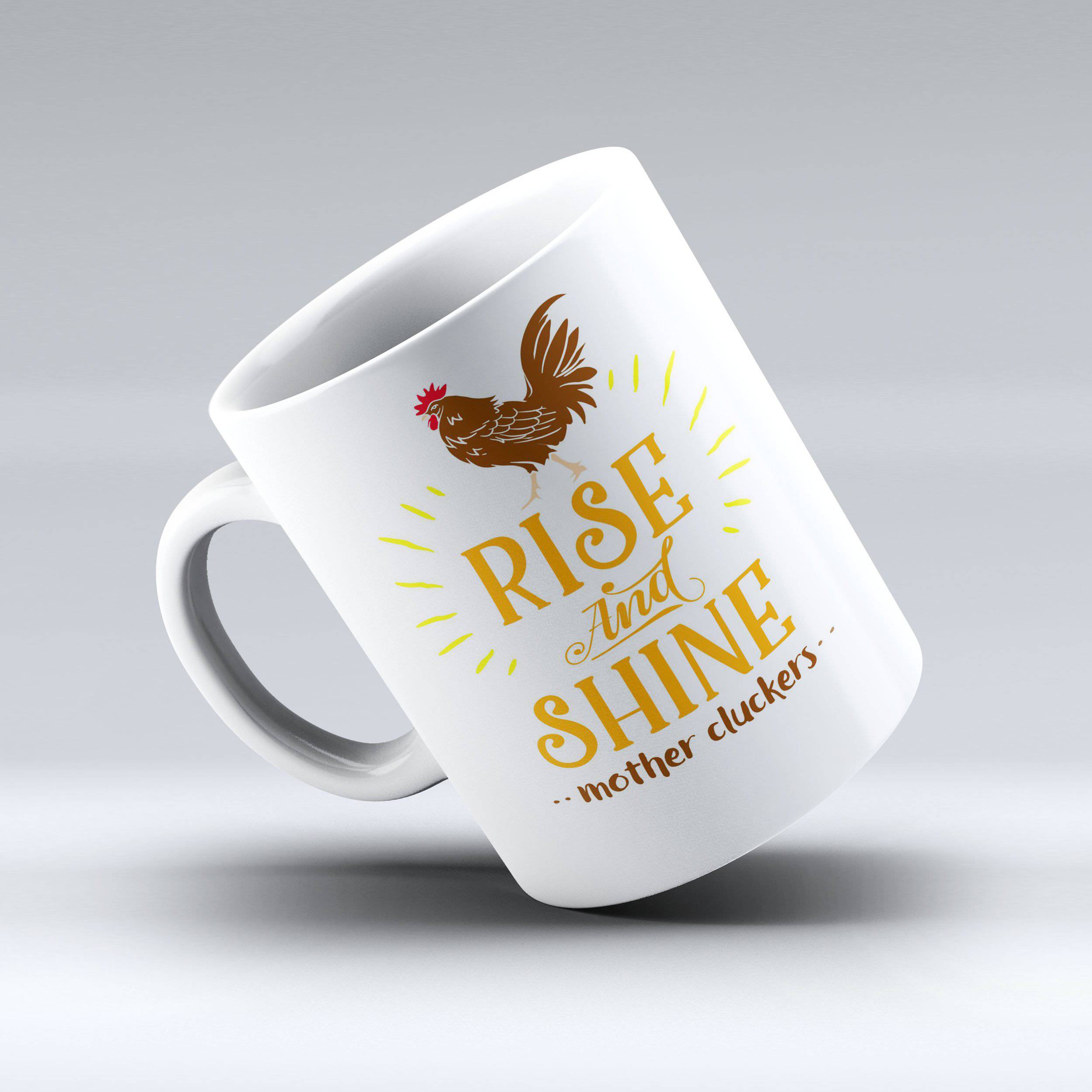 Funny Rooster Mug - Rise and Shine Mother Cluckers Coffee Mug - 150 TEES GIFTS & MORE