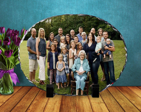 Personalized Photo Family Slate Plaque , Custom Photo Family Slate Plaque