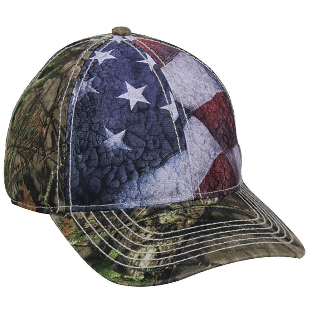 OUTDOOR CAP American Flag Front Panels - SUS100 - 150 TEES GIFTS & MORE