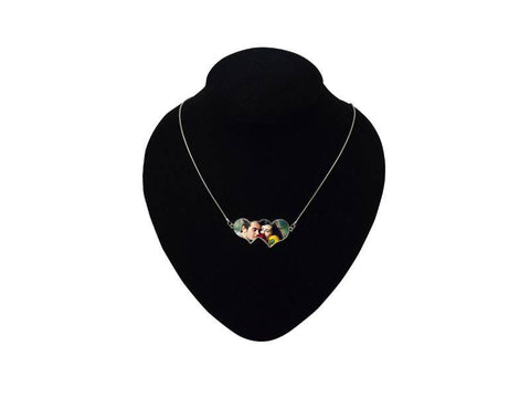 Picture Necklace Pendant Heart to Heart Shape