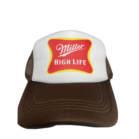 Miller High Life Hat, Miller Beer Trucker Hat Mesh Hat Adjustable Cap Miller Beer Hat
